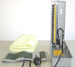 水銀血圧計　準備